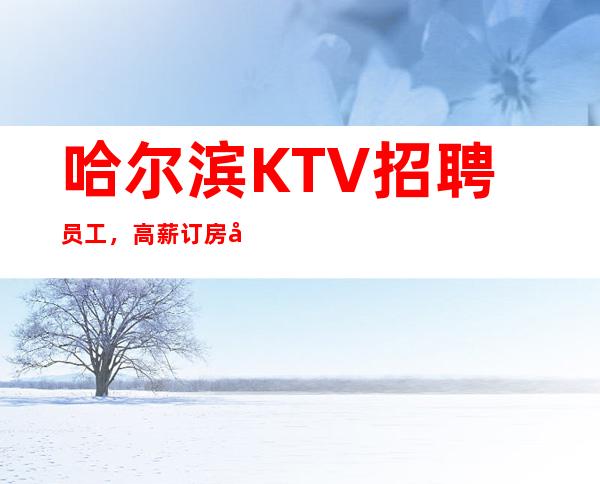 哈尔滨KTV招聘员工，高薪 订房大经理直招 上班轻松