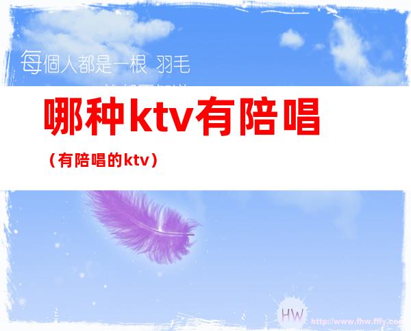 哪种ktv有陪唱（有陪唱的ktv）