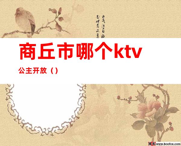 商丘市哪个ktv公主开放（）