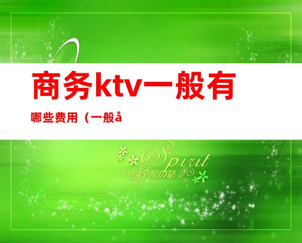 商务ktv一般有哪些费用（一般商务ktv怎么收费）