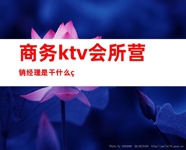 商务ktv会所营销经理是干什么的（）