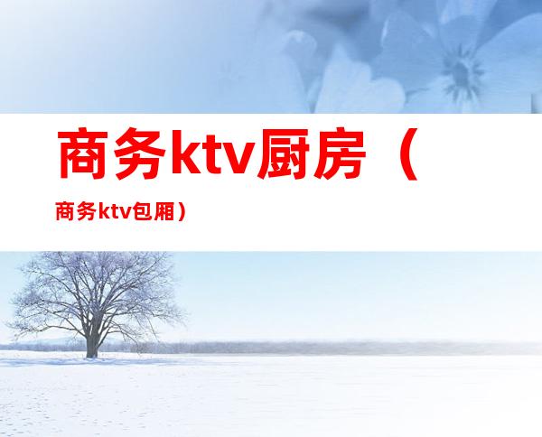 商务ktv厨房（商务ktv包厢）