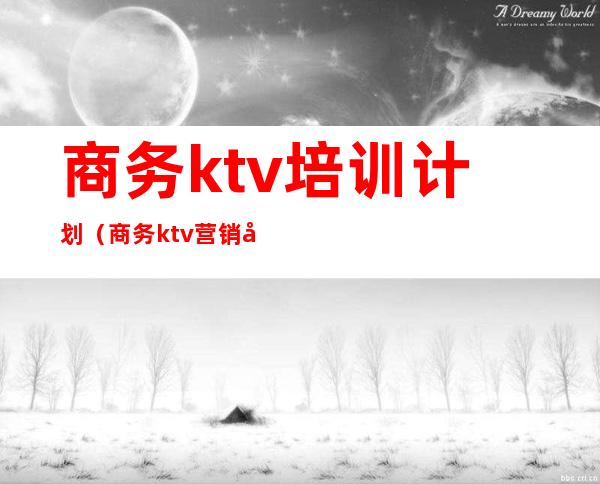 商务ktv培训计划（商务ktv营销培训）