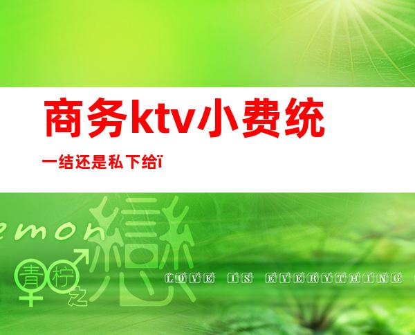 商务ktv小费统一结还是私下给（ktv小费怎么结）