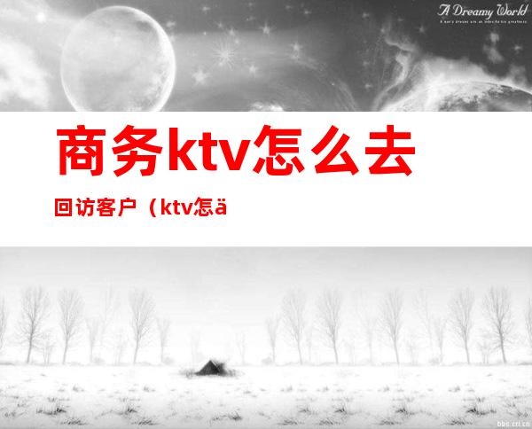 商务ktv怎么去回访客户（ktv怎么接待客人）