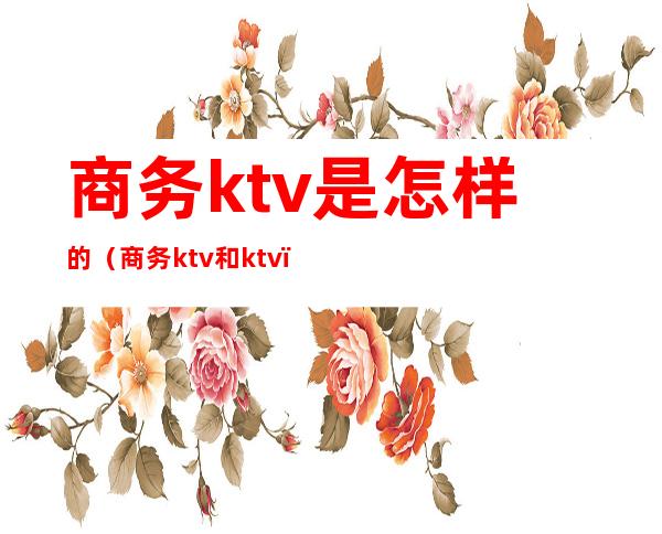 商务ktv是怎样的（商务ktv和ktv）