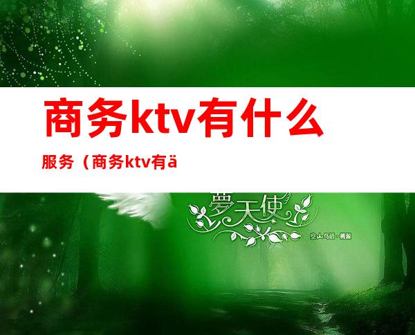 商务ktv有什么服务（商务ktv有什么服务项目）