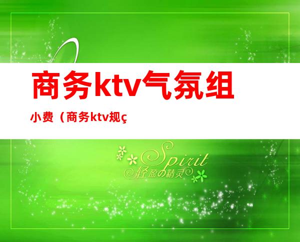 商务ktv气氛组小费（商务ktv规矩）