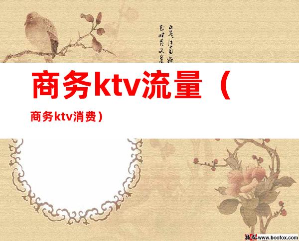 商务ktv流量（商务ktv消费）