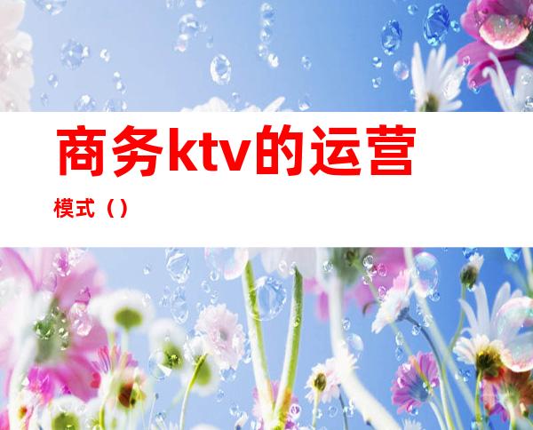 商务ktv的运营模式（）