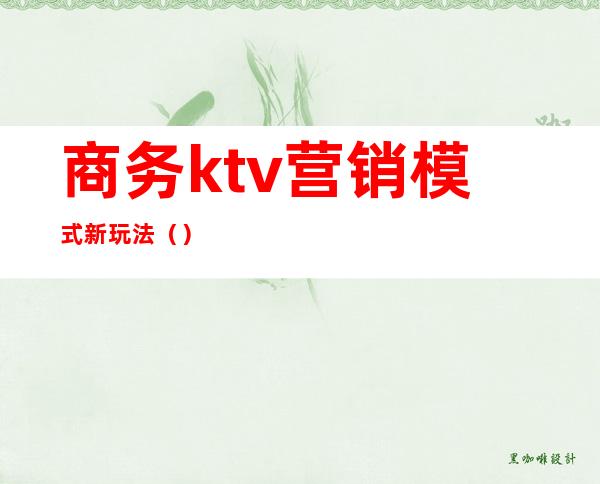 商务ktv营销模式新玩法（）