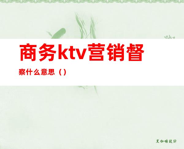 商务ktv营销督察什么意思（）