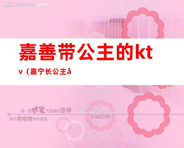 嘉善带公主的ktv（嘉宁长公主好看吗）