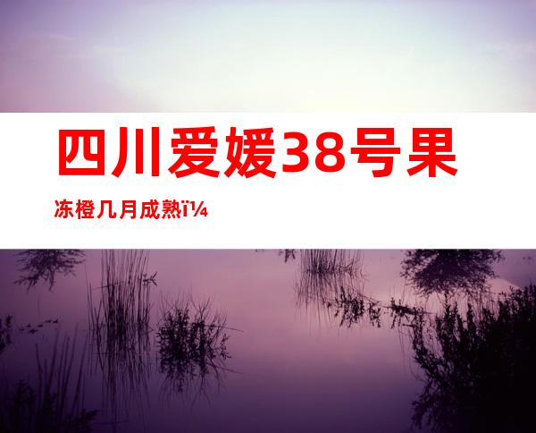 四川爱媛38号果冻橙几月成熟（爱媛38号果冻橙四川年产多少吨）