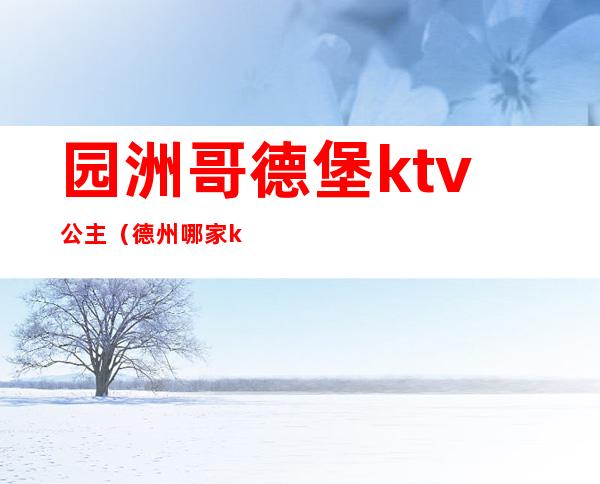 园洲哥德堡ktv公主（德州哪家ktv有公主）