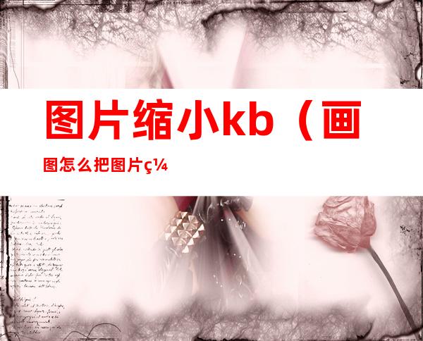 图片缩小kb（画图怎么把图片缩小kb）