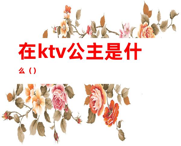 在ktv公主是什么（）