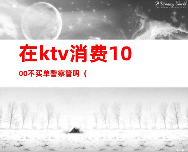 在ktv消费1000不买单警察管吗（警察不能去KTV）