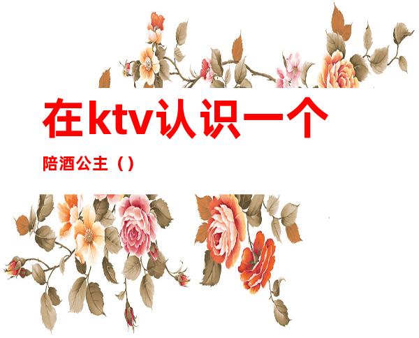 在ktv认识一个陪酒公主（）