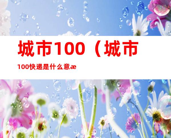 城市100（城市100快递是什么意思）