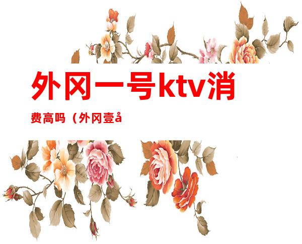 外冈一号ktv消费高吗（外冈壹号ktv怎么样）