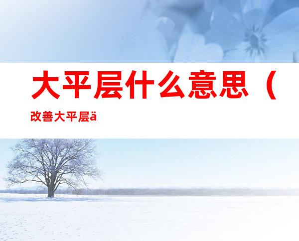 大平层什么意思（改善大平层什么意思）