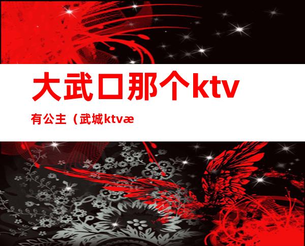 大武口那个ktv有公主（武城ktv有公主吗）