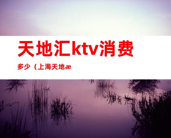 天地汇ktv消费多少（上海天地汇ktv怎么了）