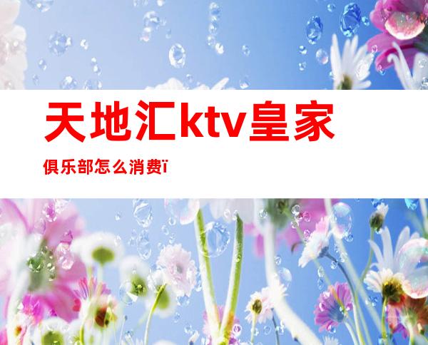 天地汇ktv皇家俱乐部怎么消费（上海天地汇ktv消费要多少）