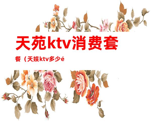 天苑ktv消费套餐（天娱ktv多少钱）