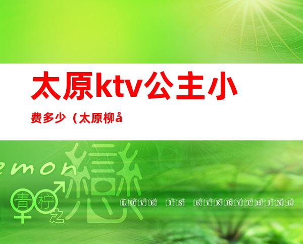 太原ktv公主小费多少（太原柳巷ktv哪家有公主）