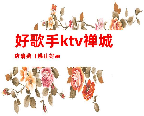 好歌手ktv禅城店消费（佛山好歌手ktv）