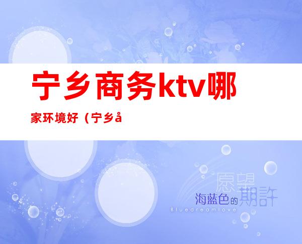 宁乡商务ktv哪家环境好（宁乡商务ktv哪家环境好点）