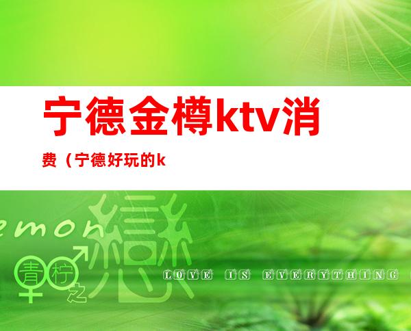 宁德金樽ktv消费（宁德好玩的ktv）