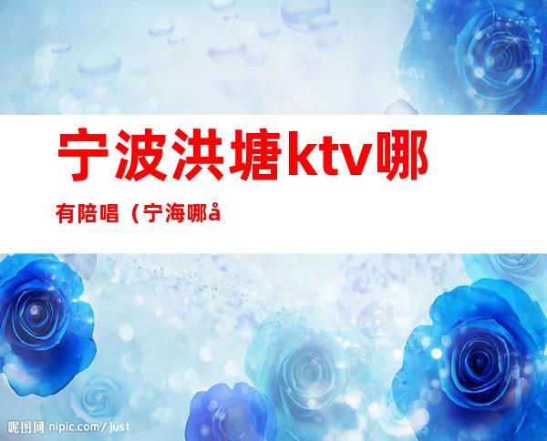 宁波洪塘ktv哪有陪唱（宁海哪家ktv有陪酒的）