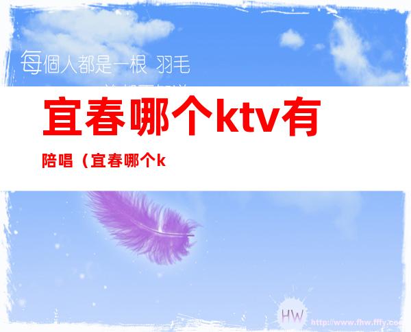 宜春哪个ktv有陪唱（宜春哪个ktv比较好）