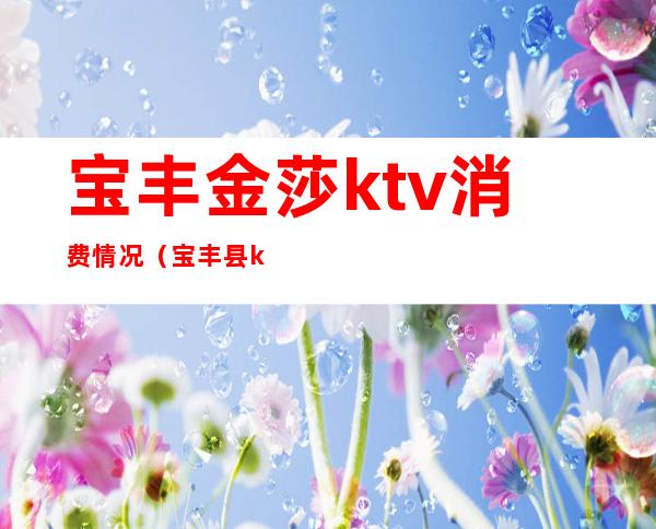 宝丰金莎ktv消费情况（宝丰县ktv怎么消费的）