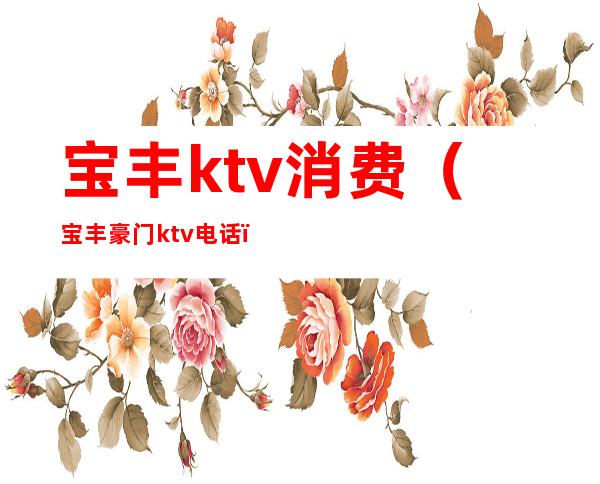 宝丰ktv消费（宝丰豪门ktv电话）