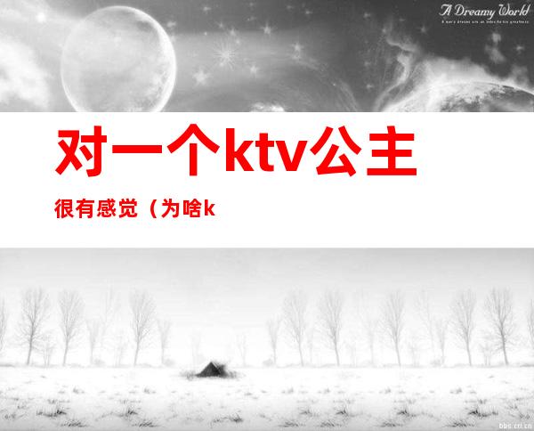 对一个ktv公主很有感觉（为啥ktv公主）