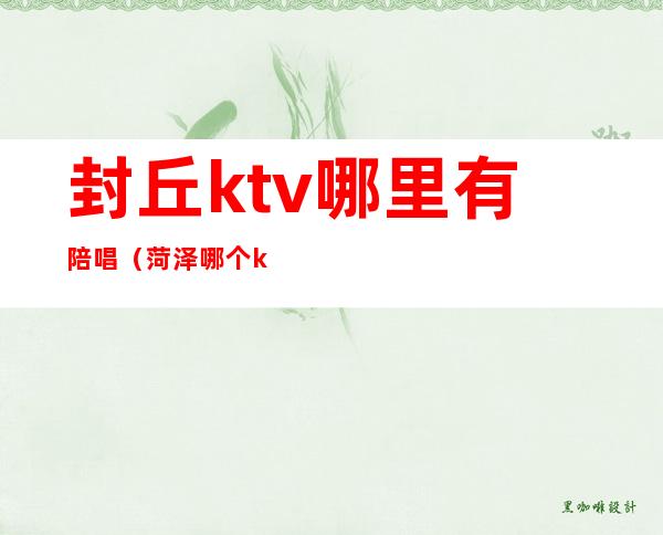 封丘ktv哪里有陪唱（菏泽哪个ktv有陪唱）