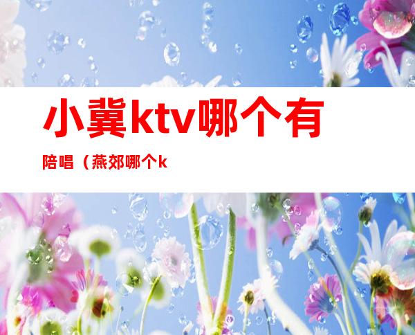 小冀ktv哪个有陪唱（燕郊哪个ktv有陪唱）