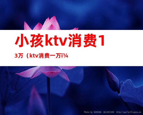 小孩ktv消费13万（ktv消费一万）