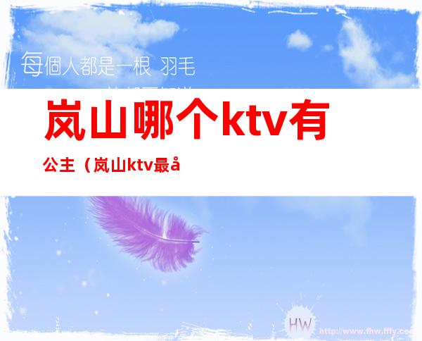 岚山哪个ktv有公主（岚山ktv最多的一条街）