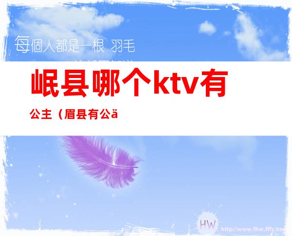 岷县哪个ktv有公主（眉县有公主的ktv）