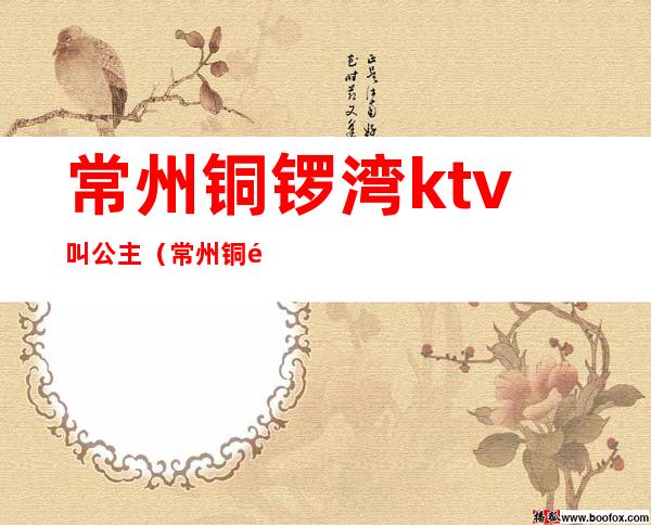 常州铜锣湾ktv叫公主（常州铜锣湾ktv叫公主吗）