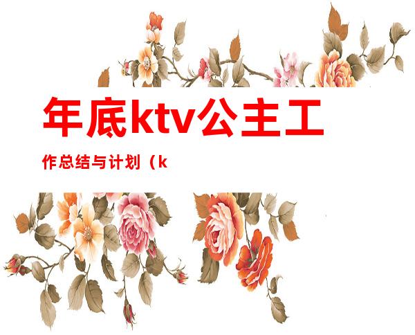 年底ktv公主工作总结与计划（ktv公主总结与计划怎么写）