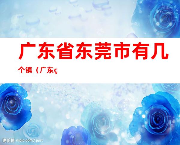 广东省东莞市有几个镇（广东省东莞市有几个镇具体住址）