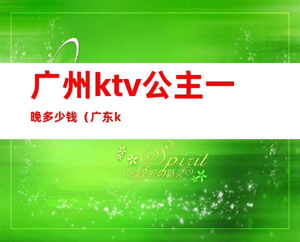 广州ktv公主一晚多少钱（广东ktv公主小费多少）