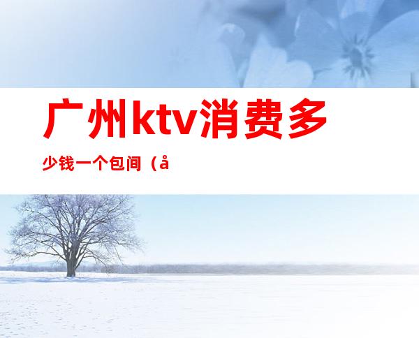 广州ktv消费多少钱一个包间（广州最贵的KTV）