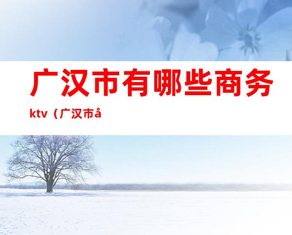 广汉市有哪些商务ktv（广汉市哪里）